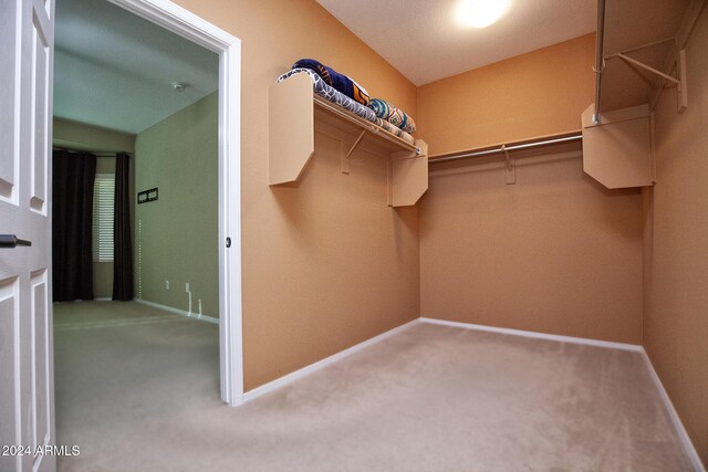 spacious closet with carpet flooring