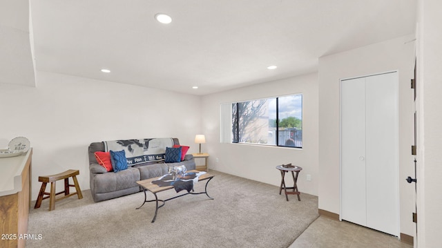 455 N Tegner St Unit 59, Wickenburg, AZ 85390 - carpeted living area featuring recessed lighting and tile patterned flooring