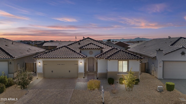 view of front of home featuring a garage