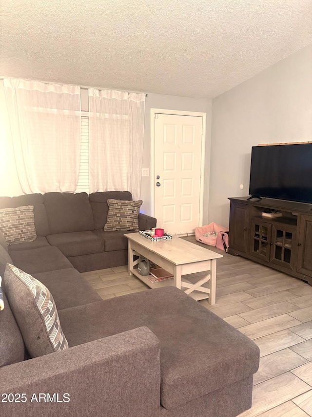 3646 N 67th Ave Unit 64, Phoenix, AZ 85033 - living room with wood finished floors and a textured ceiling