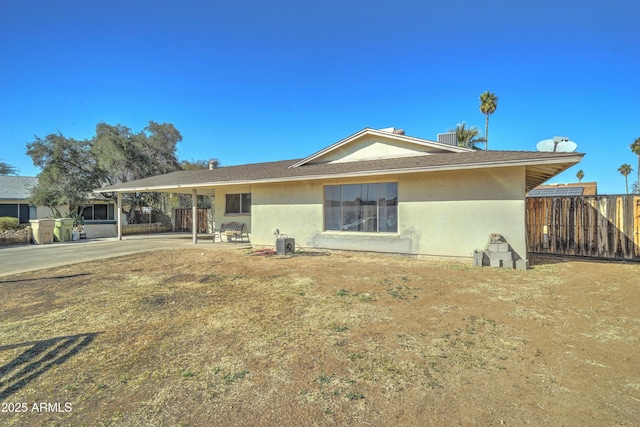 rear view of house with a patio area