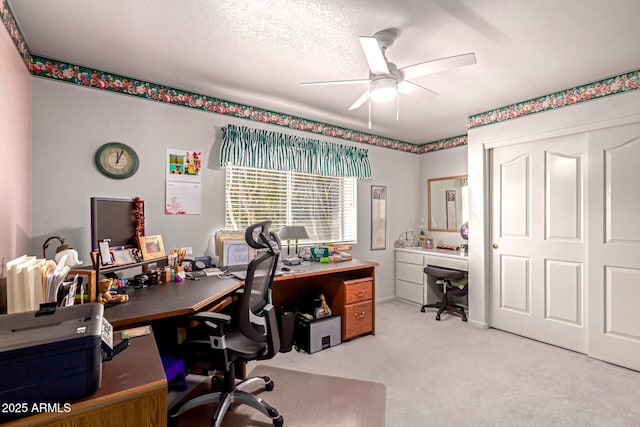 4648 W Misty Willow Ln, Glendale, AZ 85310 - office space with a ceiling fan and carpet flooring