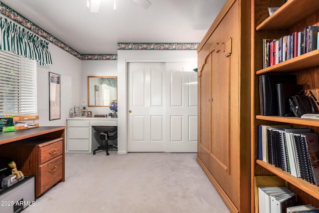 4648 W Misty Willow Ln, Glendale, AZ 85310 - office with light colored carpet and ceiling fan
