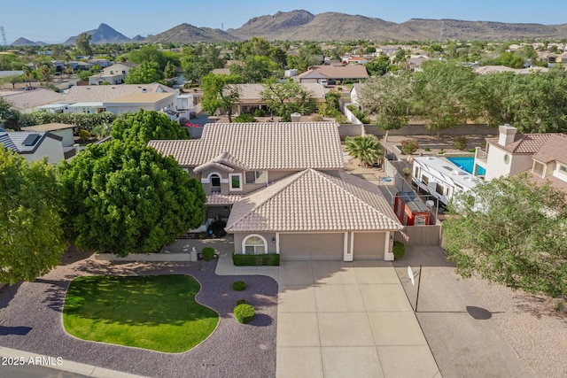4648 W Misty Willow Ln, Glendale, AZ 85310 - aerial perspective of suburban area with mountains