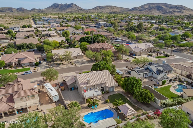 4648 W Misty Willow Ln, Glendale, AZ 85310 - aerial view of residential area featuring a pool area and a mountain backdrop