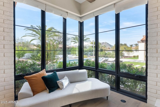 view of sunroom