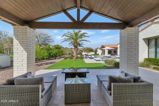 view of patio / terrace with outdoor lounge area