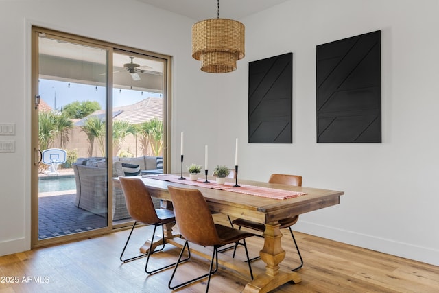 1500 E Sagittarius Pl, Chandler, AZ 85249 - dining space featuring light wood finished floors and baseboards