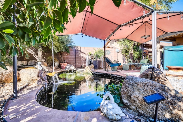 view of pool featuring a patio area