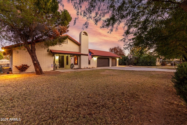 view of front of home featuring a garage