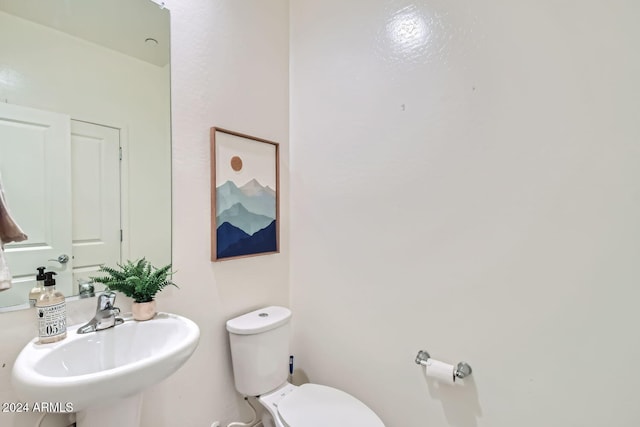 bathroom featuring sink and toilet