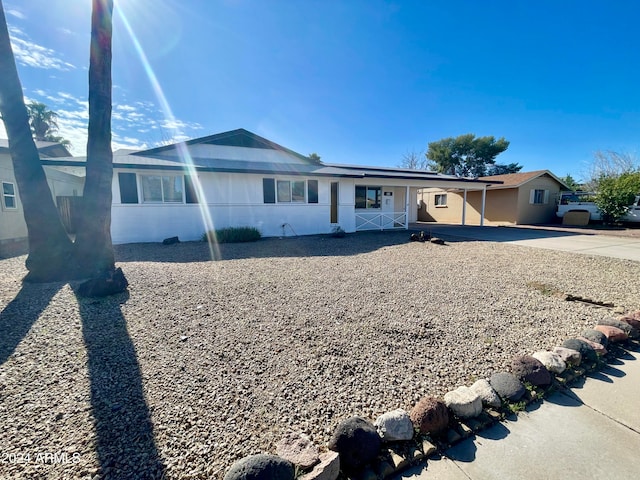 view of ranch-style home