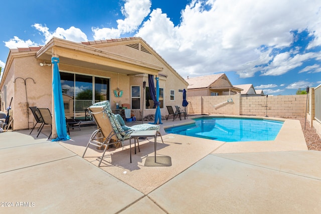 view of pool with a patio area