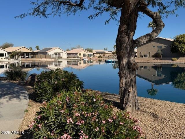 water view featuring a residential view