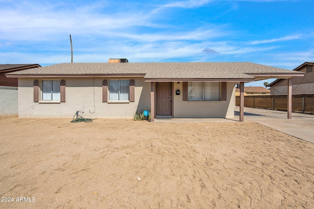 view of ranch-style home