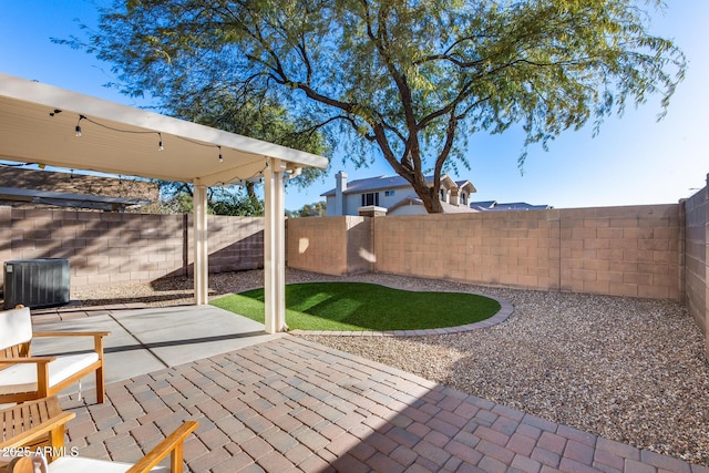 view of patio / terrace featuring a fenced backyard