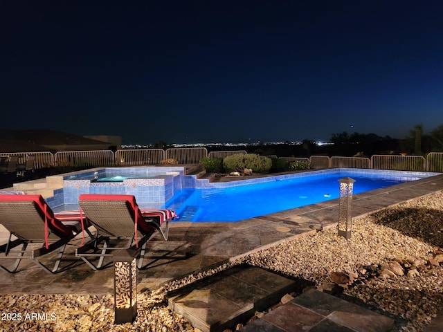11986 N 134th Pl, Scottsdale, AZ 85259 - view of pool featuring a jacuzzi, fence, and a patio