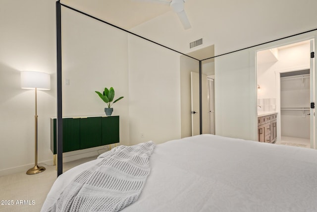 7710 E Gainey Ranch Rd Unit 142, Scottsdale, AZ 85258 - carpeted bedroom featuring ceiling fan