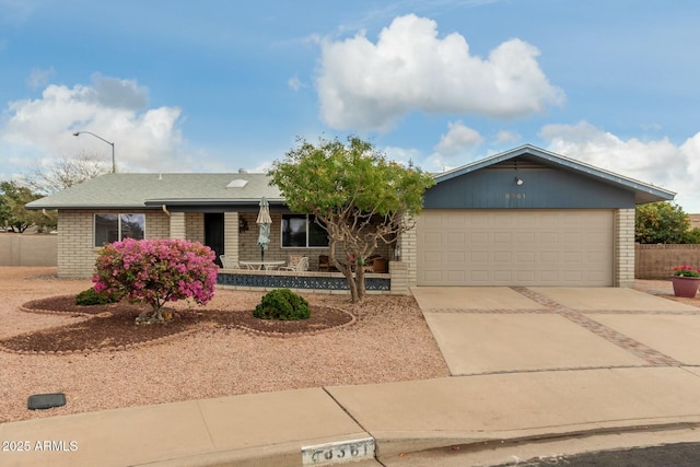 ranch-style house with a garage