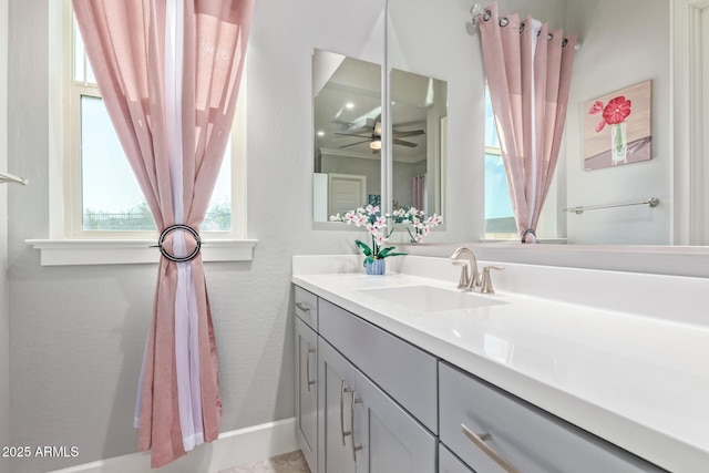 bathroom featuring vanity