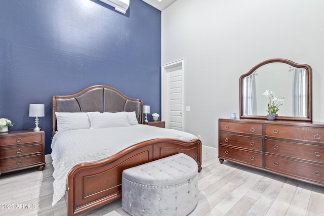 bedroom featuring light hardwood / wood-style flooring