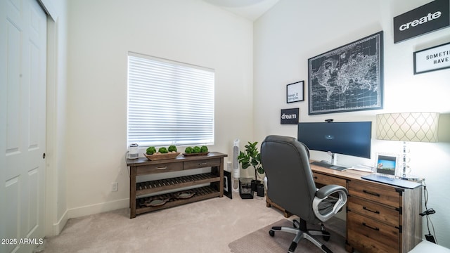 view of carpeted office