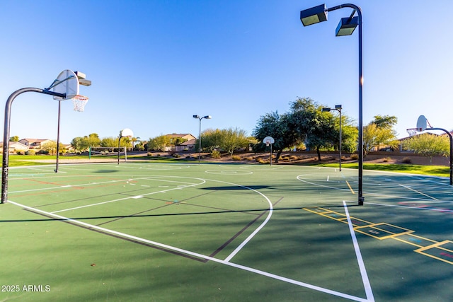 view of basketball court