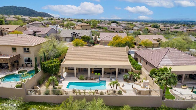 aerial view featuring a mountain view