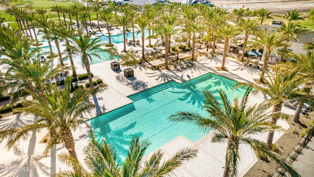 pool featuring a patio area