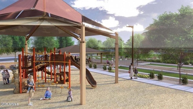 view of jungle gym