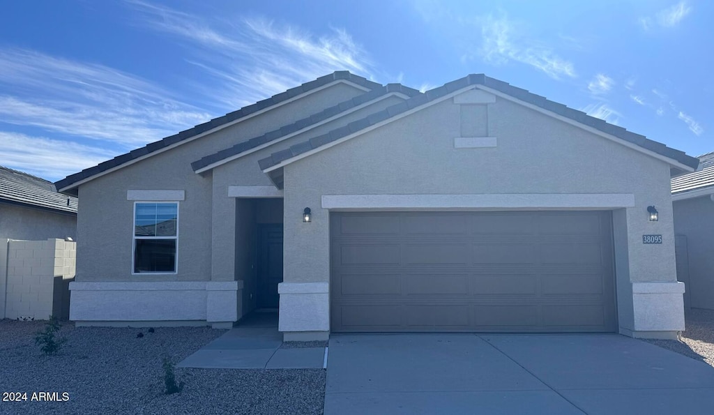 view of front of home featuring a garage