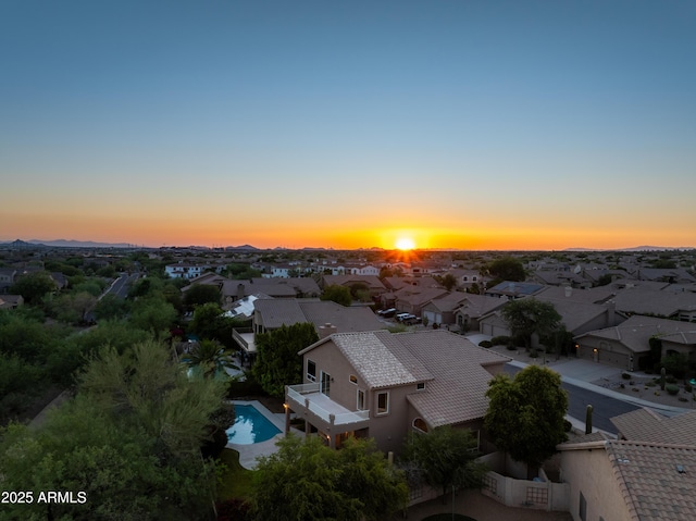 9571 E Nittany Dr, Scottsdale, AZ 85255 - aerial view of residential area featuring a pool
