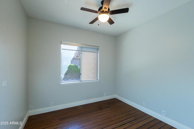 9571 E Nittany Dr, Scottsdale, AZ 85255 - spare room with dark wood-style flooring and a ceiling fan