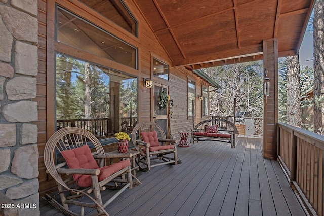 view of wooden deck