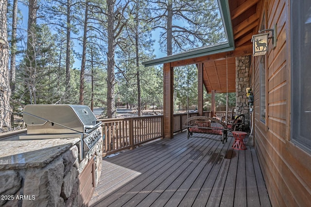 view of wooden deck