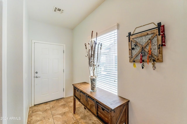 entryway featuring visible vents