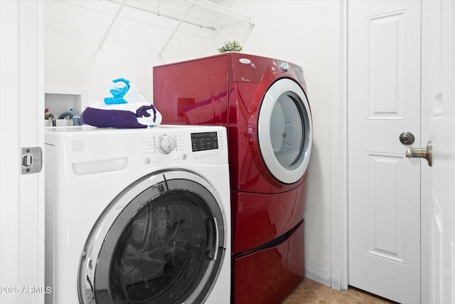 laundry area with washer and clothes dryer