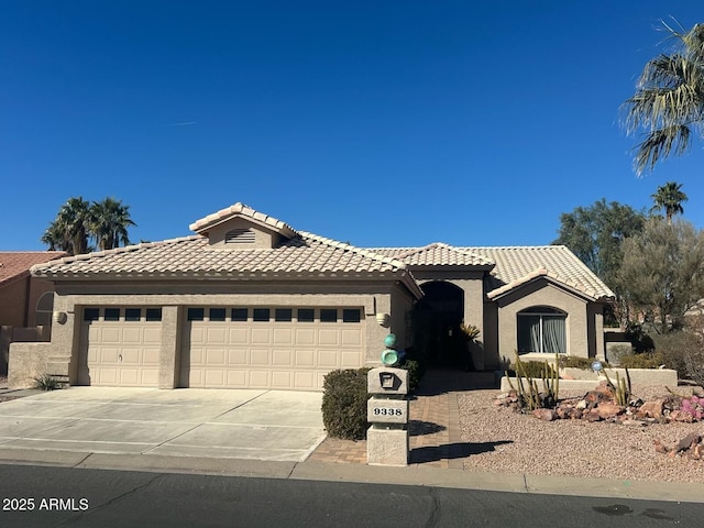 view of front of home featuring a garage