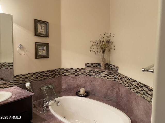 5350 E Deer Valley Dr Unit 3267, Phoenix, AZ 85054 - bathroom with vanity and a whirlpool tub