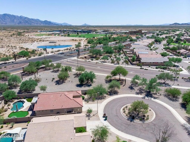 bird's eye view featuring a mountain view