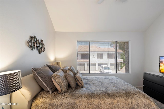 10115 E Mountain View Rd Unit 2061, Scottsdale, AZ 85258 - bedroom with carpet floors and lofted ceiling