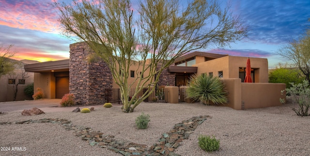 view of pueblo-style home