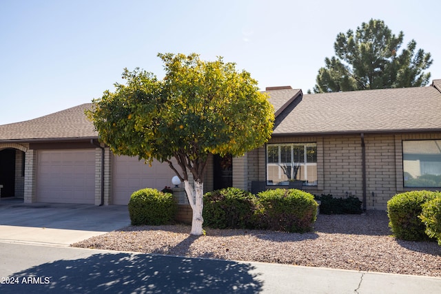 view of front facade with a garage