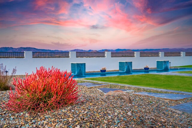 property view of water featuring a mountain view