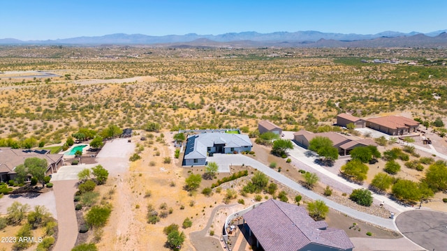 bird's eye view with a mountain view