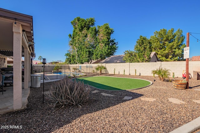 view of yard with a patio area