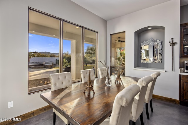 view of dining room