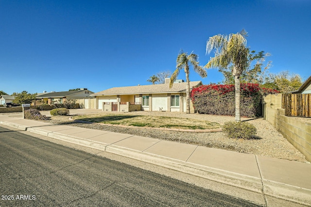 view of front of home featuring a garage