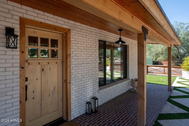 view of doorway to property