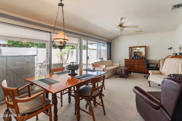 10228 W Concord Ave, Sun City, AZ 85351 - dining space featuring plenty of natural light, ceiling fan, and light colored carpet